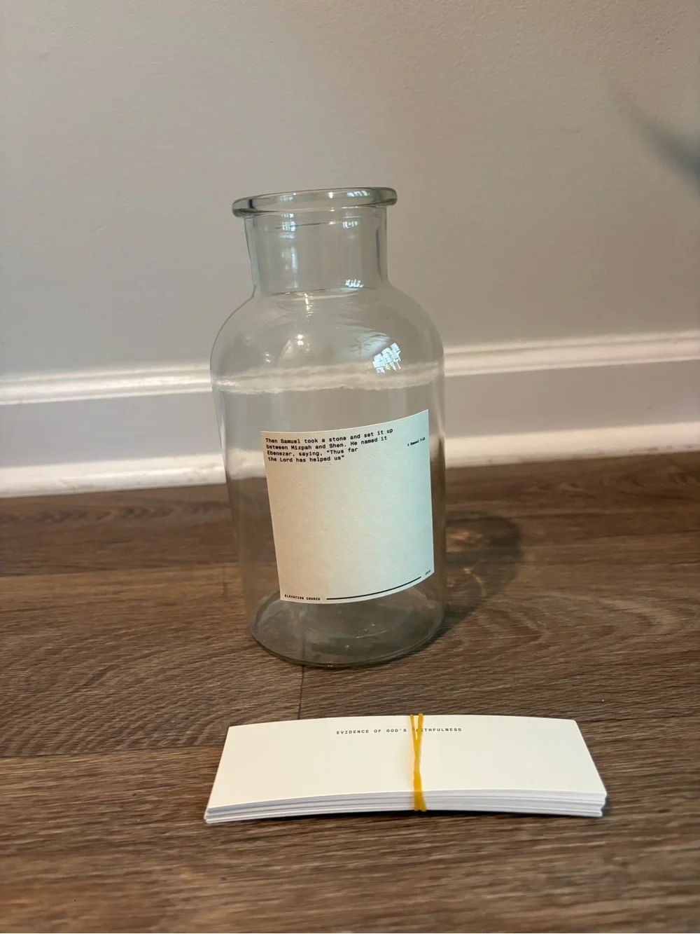 1 Samuel 7:12 Scripture Gratitude Jar With Evidence Of God’s Faithfulness Slips